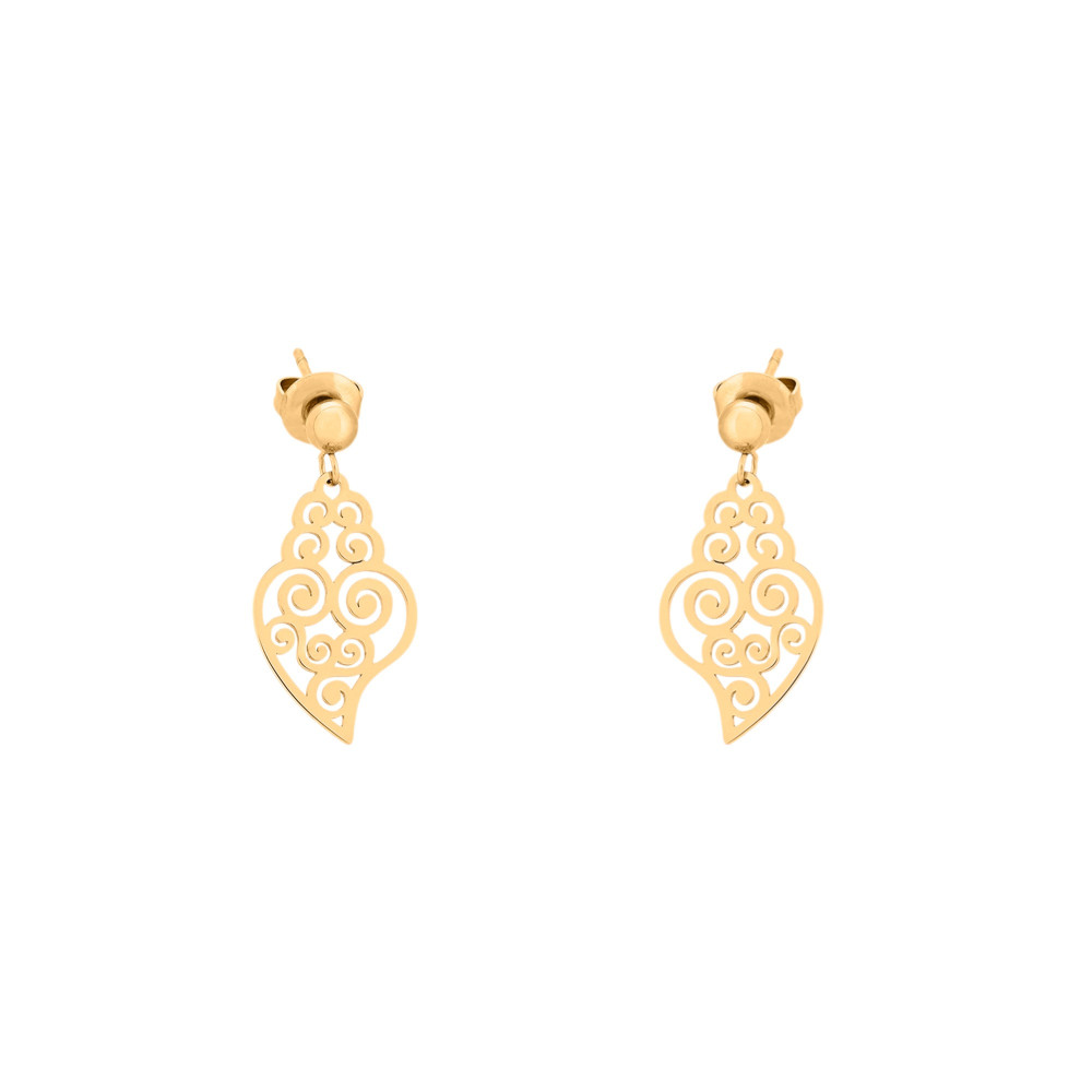 Boucles d\'oreilles en acier coração de viana GB