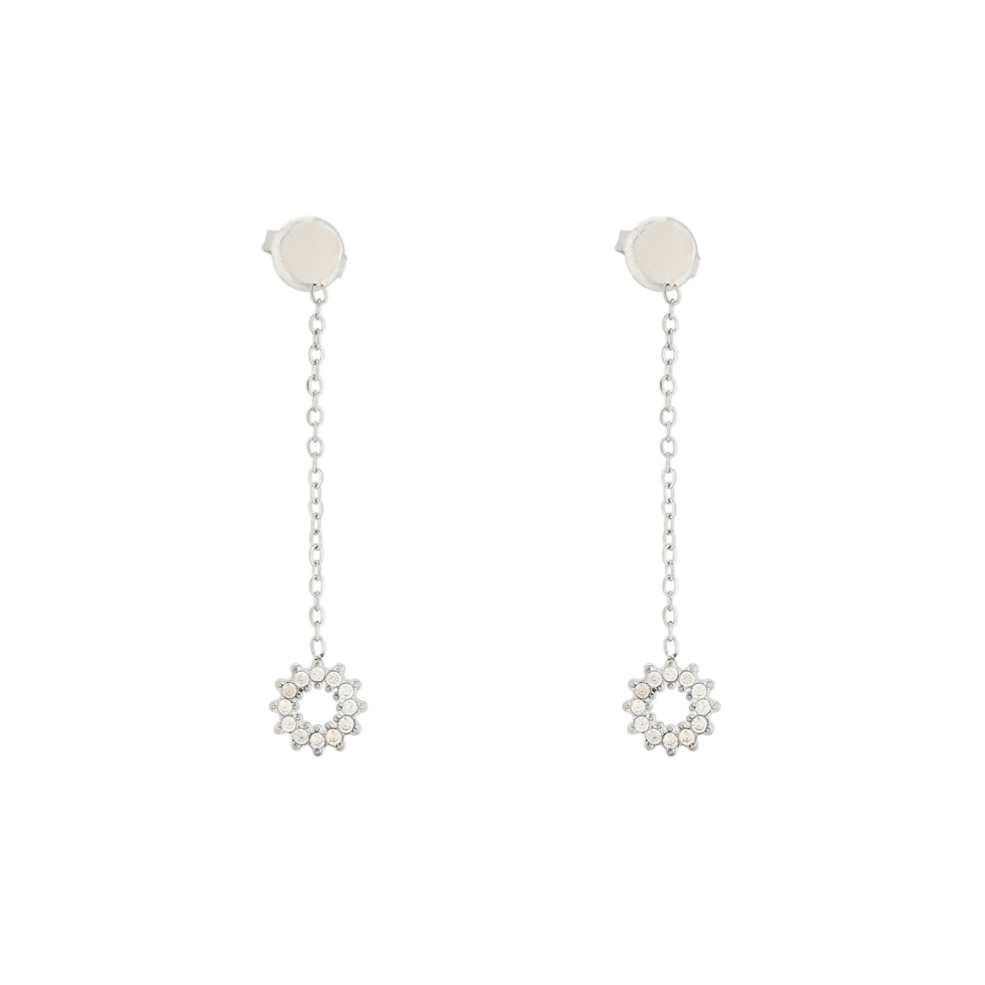 Boucles d\'oreilles en acier suspendu avec cercle GB