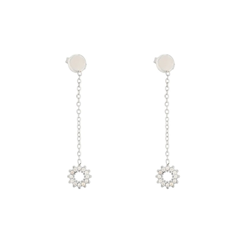 Boucles d'oreilles en acier suspendu avec cercle GB