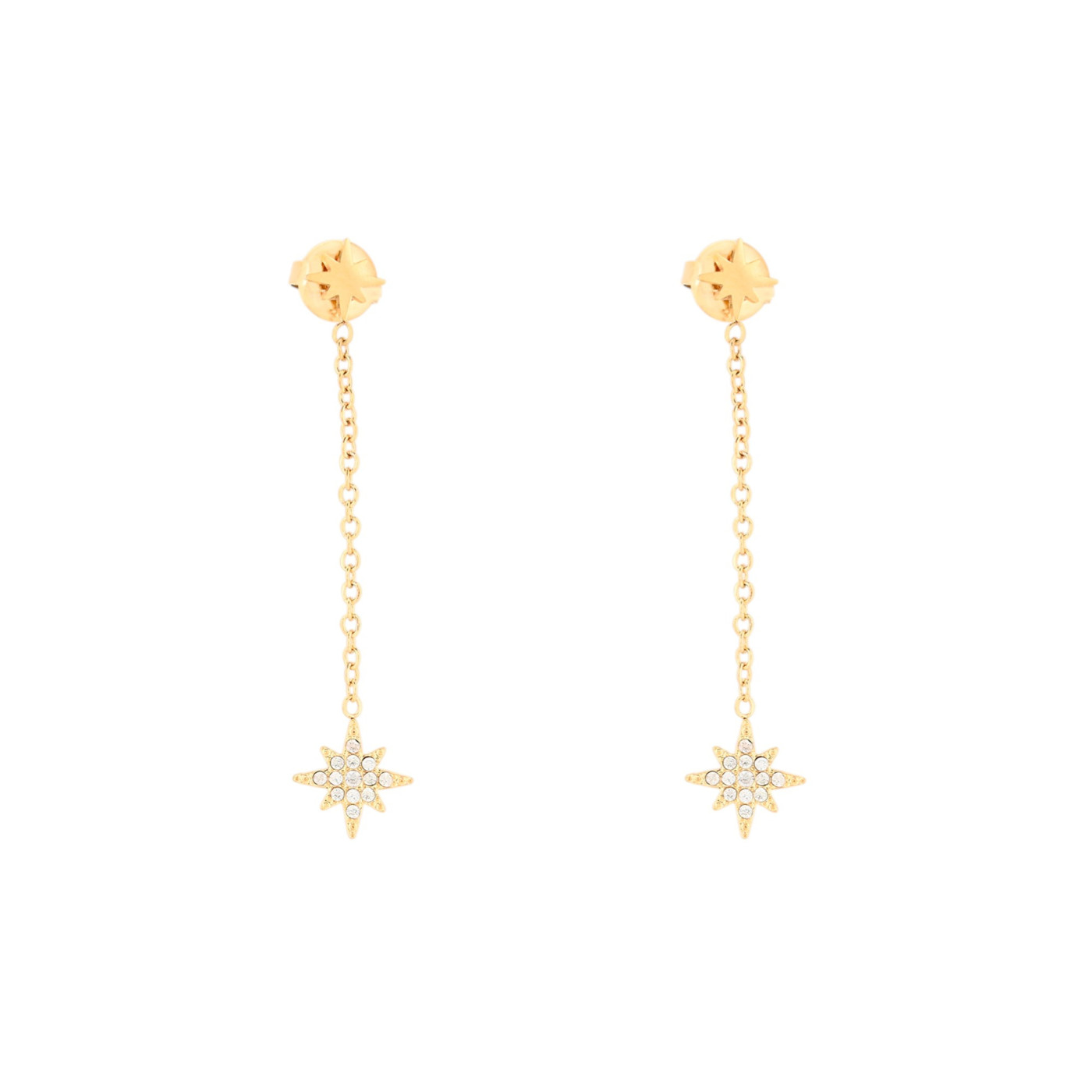 Boucles d\'oreilles en acier suspendu avec étoiles GB