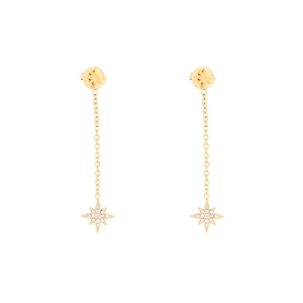 Boucles d\'oreilles en acier suspendu avec étoiles GB