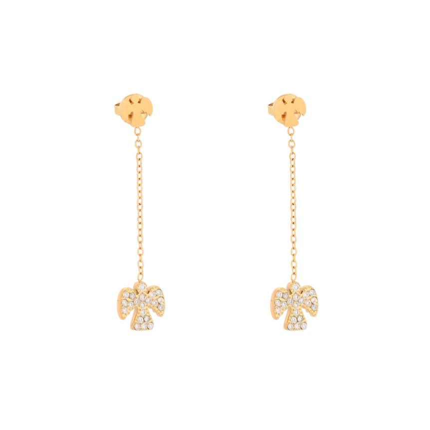 Boucles d\'oreilles en acier suspendu ange GB