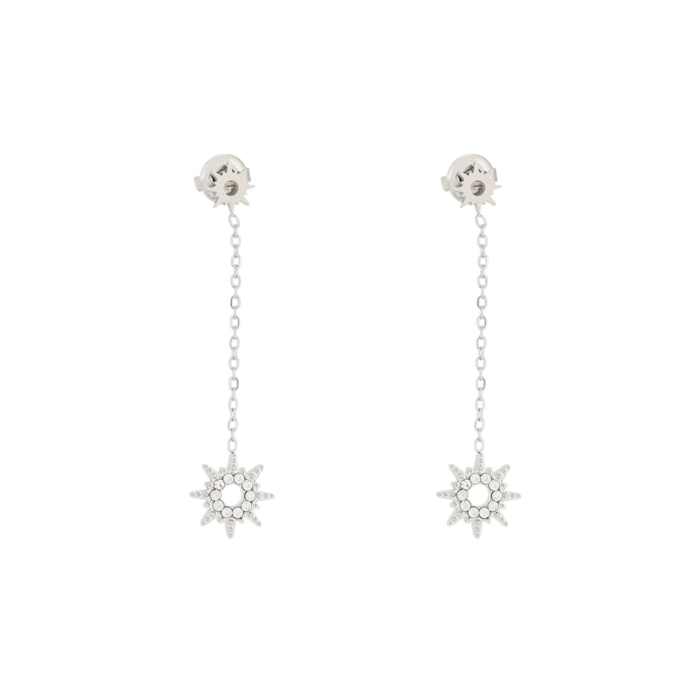 Boucles d\'oreilles en acier suspendu soleil GB