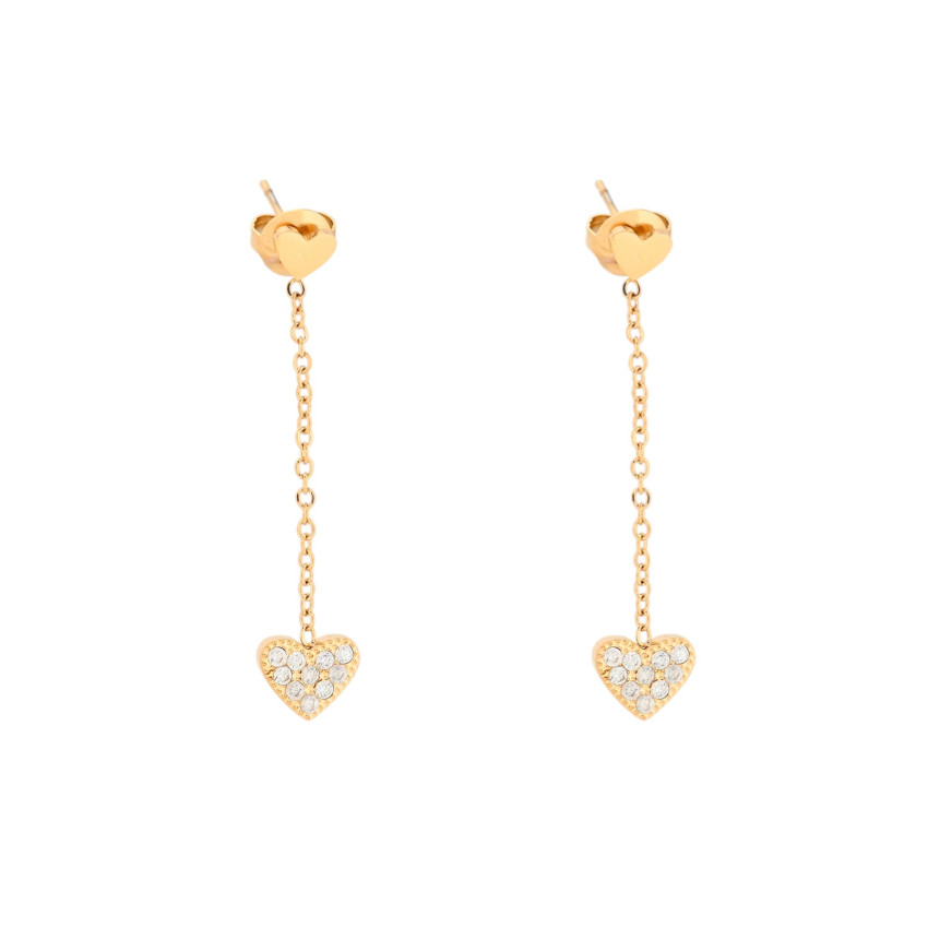 Steel earrings hearts pending GB