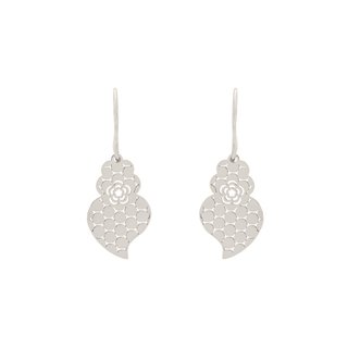 Boucles d'oreilles en acier coração de viana texture GB