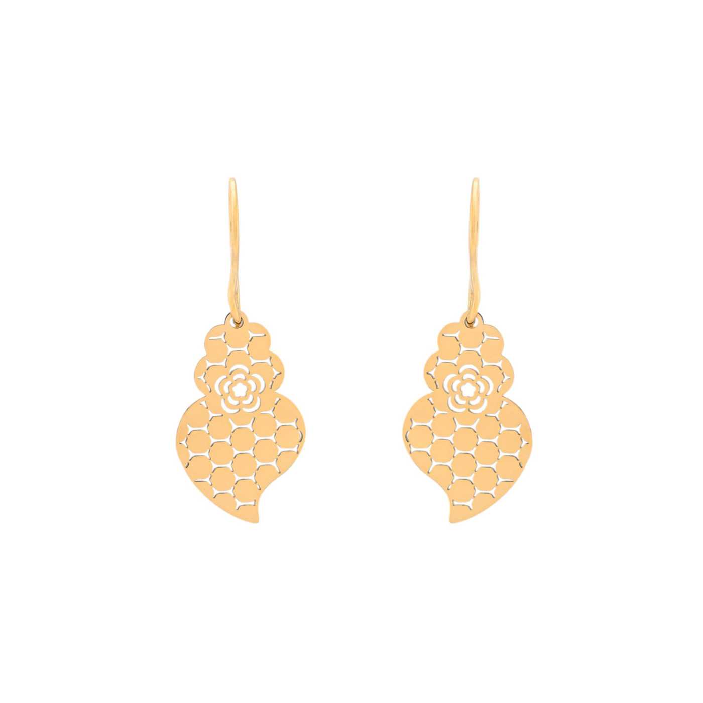 Boucles d\'oreilles en acier coração de viana texture GB