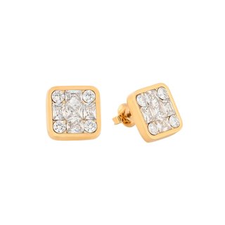 Boucles d'oreilles en acier géométriques GB