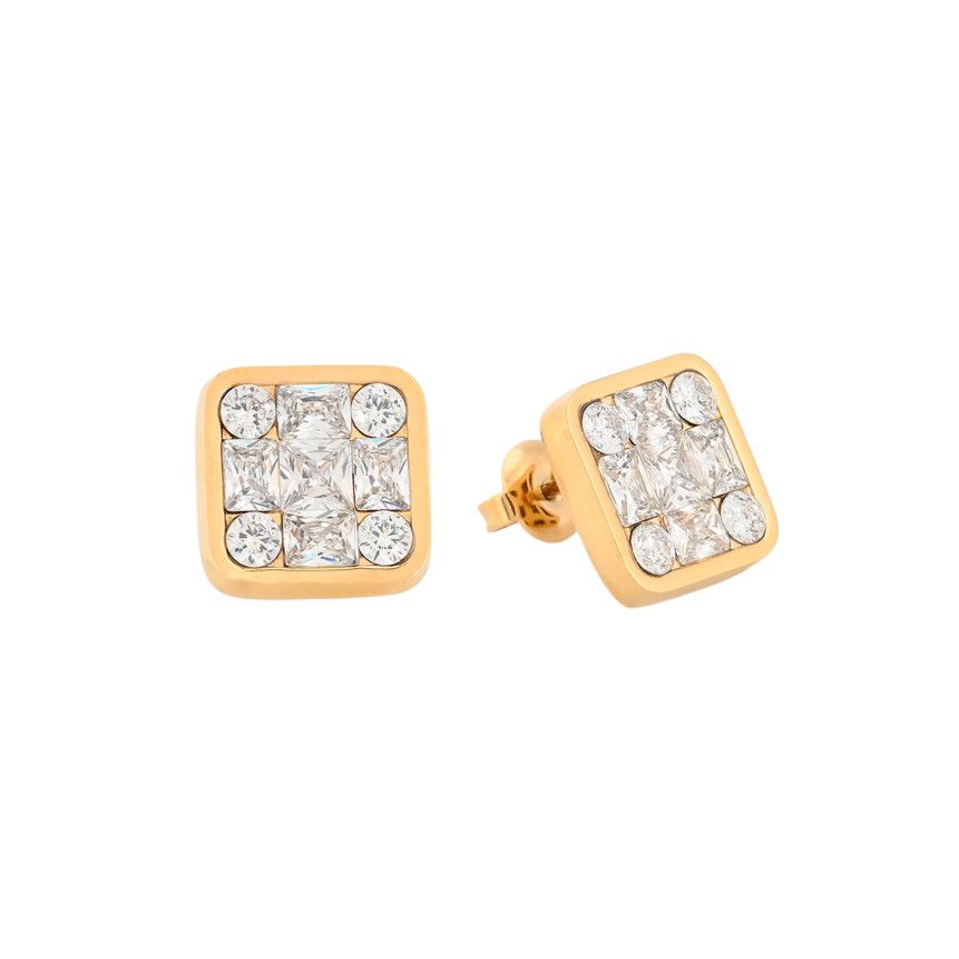 Steel earrings geometric GB