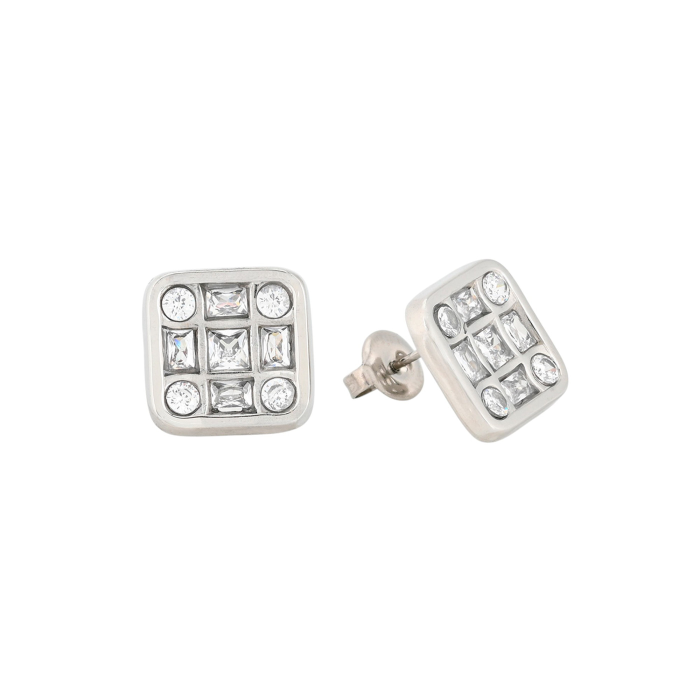 Steel earrings geometric GB