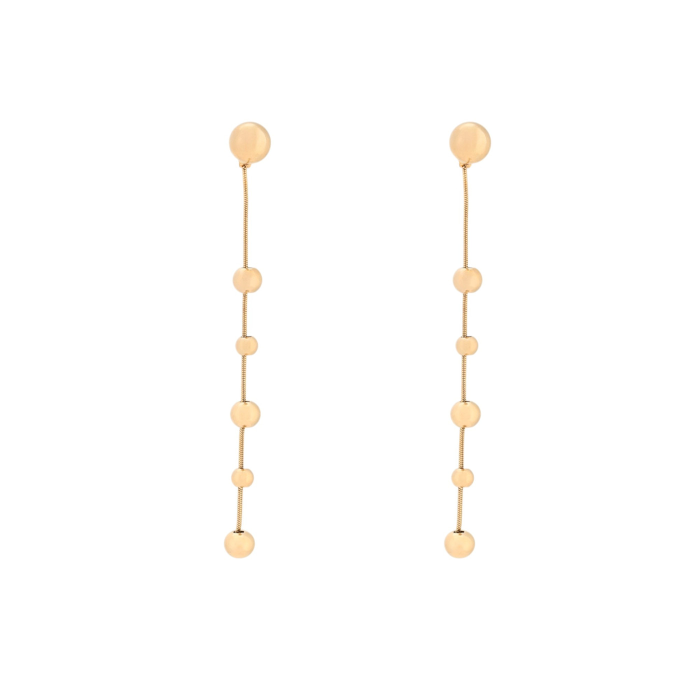 Pendientes de acero largo bolas GB
