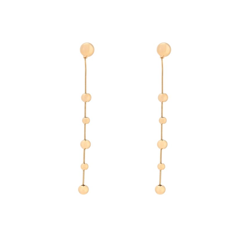 Pendientes de acero largo bolas GB