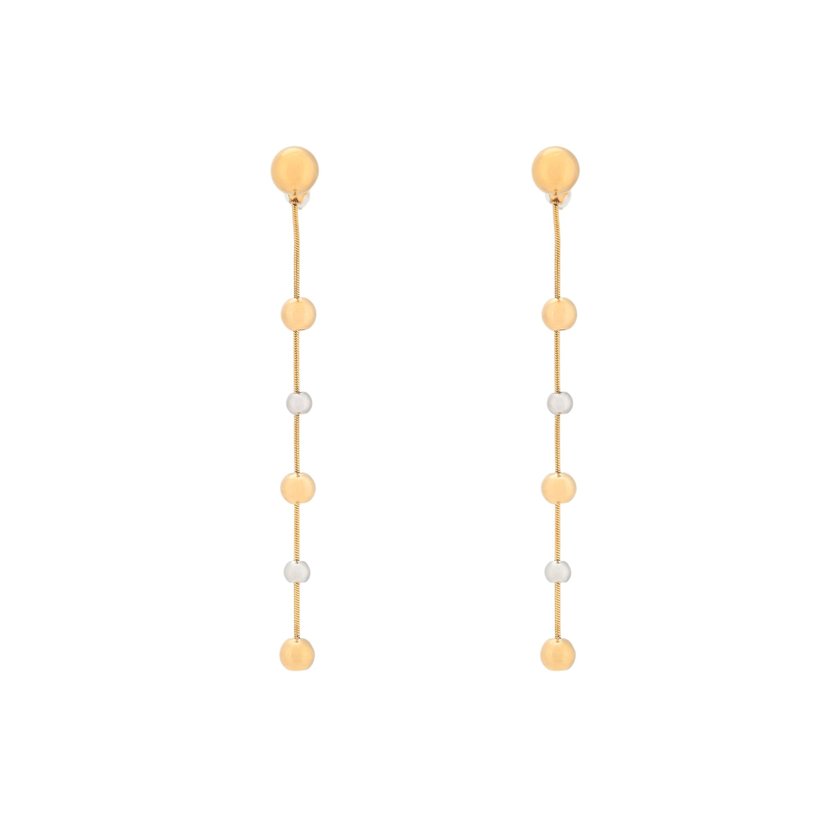 Steel earrings long balls GB