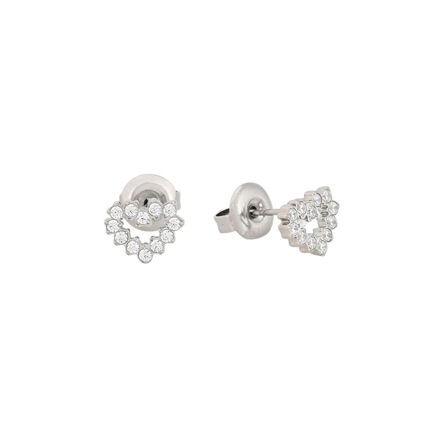 Pendientes Delicate con circonitas y corazón