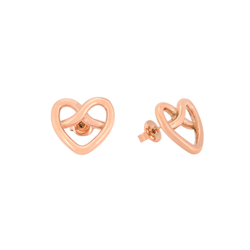 Pendientes en acero corazón entrelazado GB