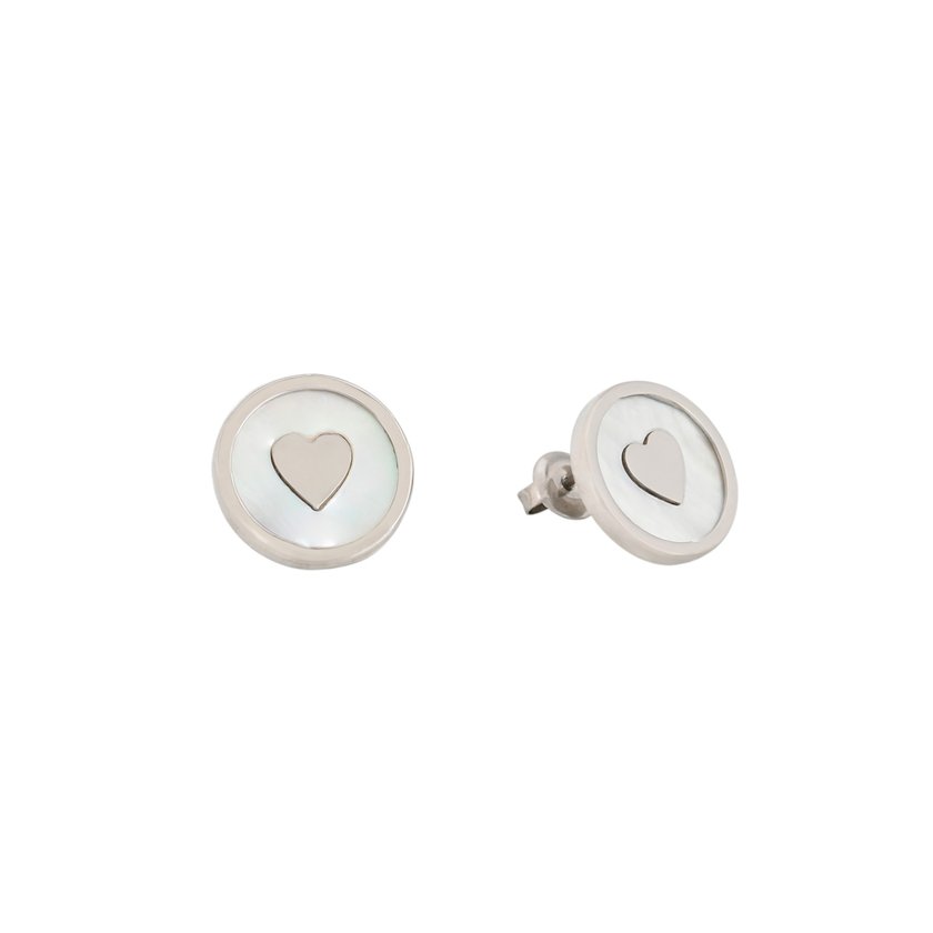 Pendientes de corazón de acero GB