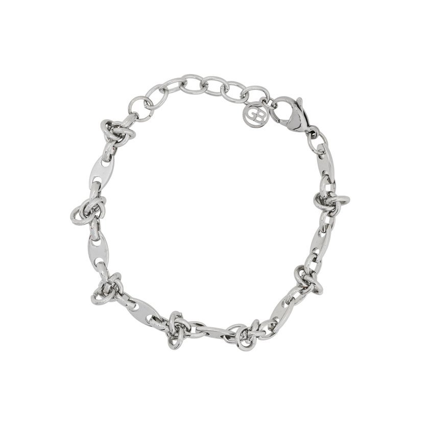 Pulseira em aço elos com nó GB