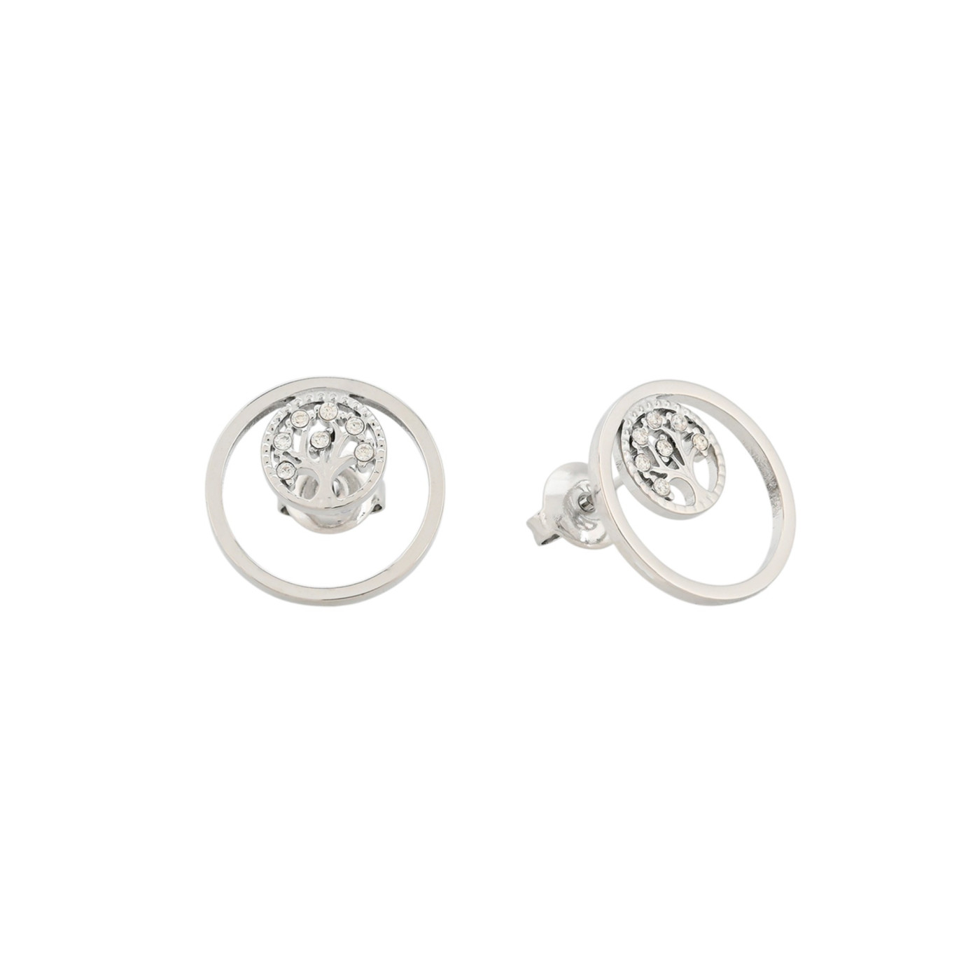 Boucles d\'oreilles acier arbre de la vie GB