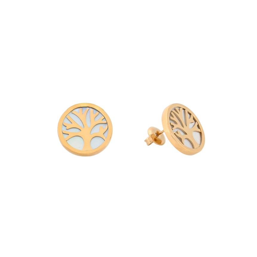 Pendientes en acero árbol de la vida GB