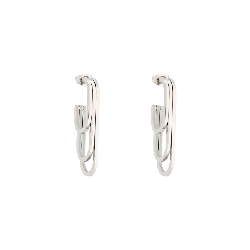Boucles d\'oreilles en acier tripler GB