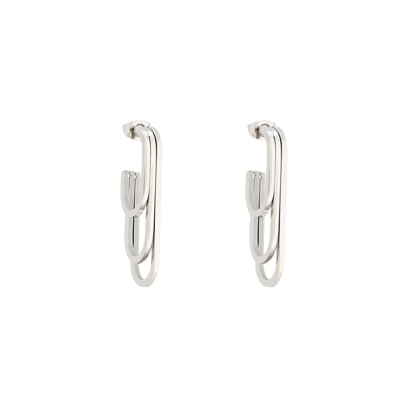 Triple steel earrings GB