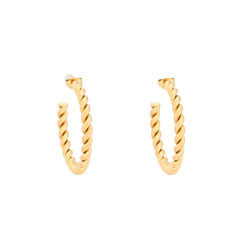 Twisted stainless steel hoops GB