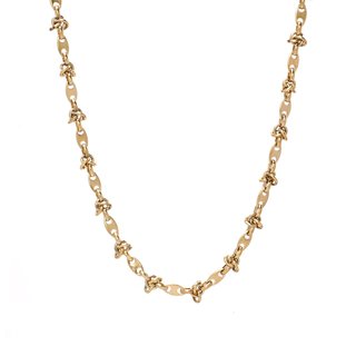 Steel necklace links with knot GB