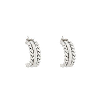 Pendientes de aro trenzados GB