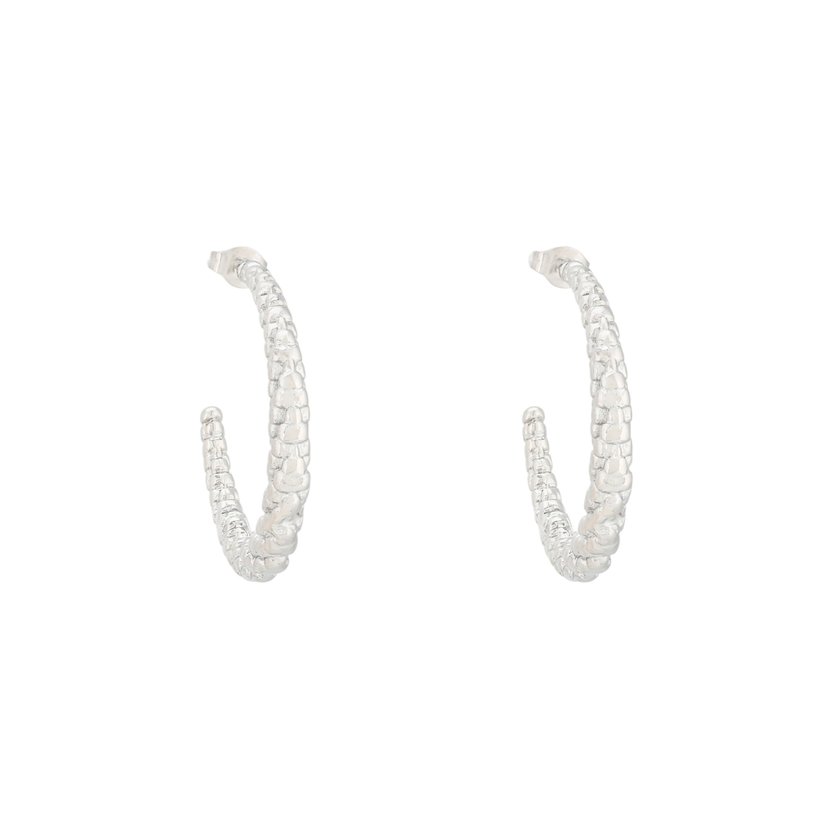 Stainless steel hoops with texture GB
