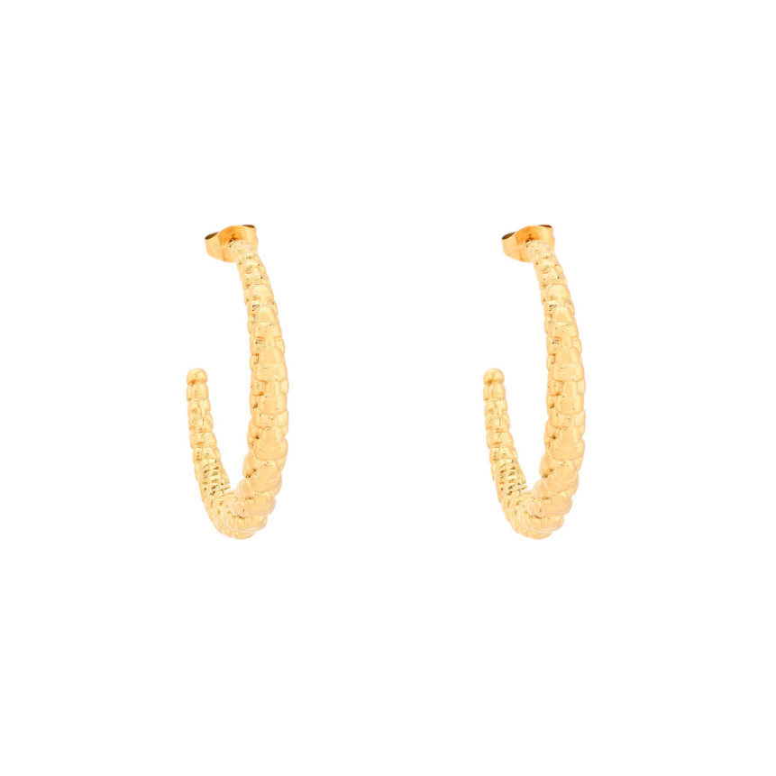 Stainless steel hoops with texture GB
