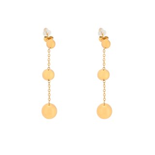 Pendientes en acero largo bolas GB