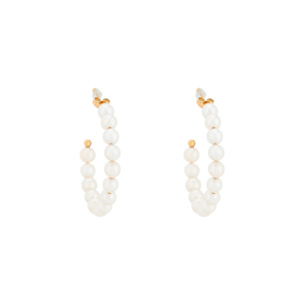 Aros en acero con perlas GB