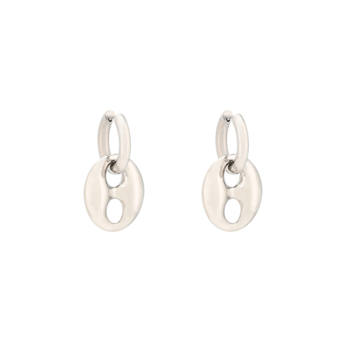 Orecchini a cerchio Glamour con grande pendente