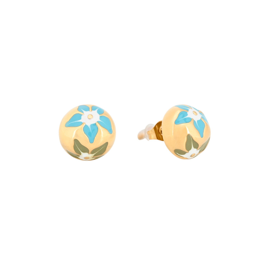 GB round flower earrings
