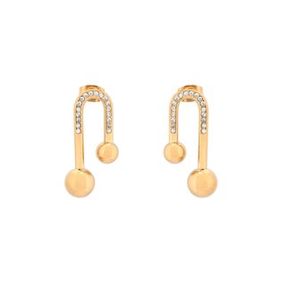 Geometric-shaped steel earrings