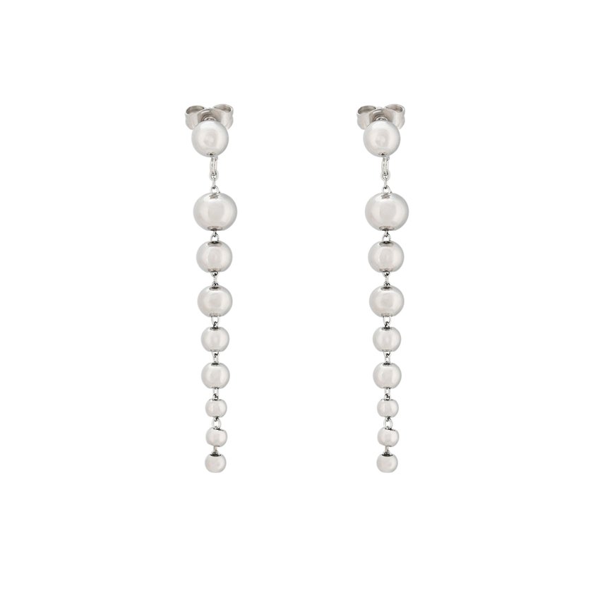 Steel earrings long balls GB