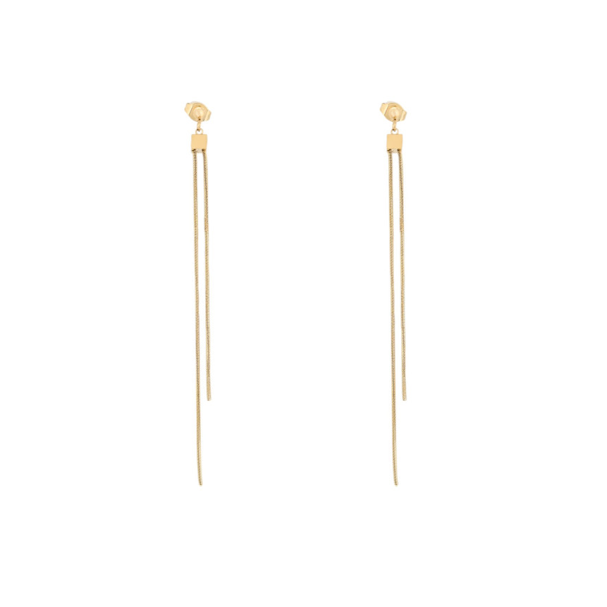 Steel earrings long simple GB