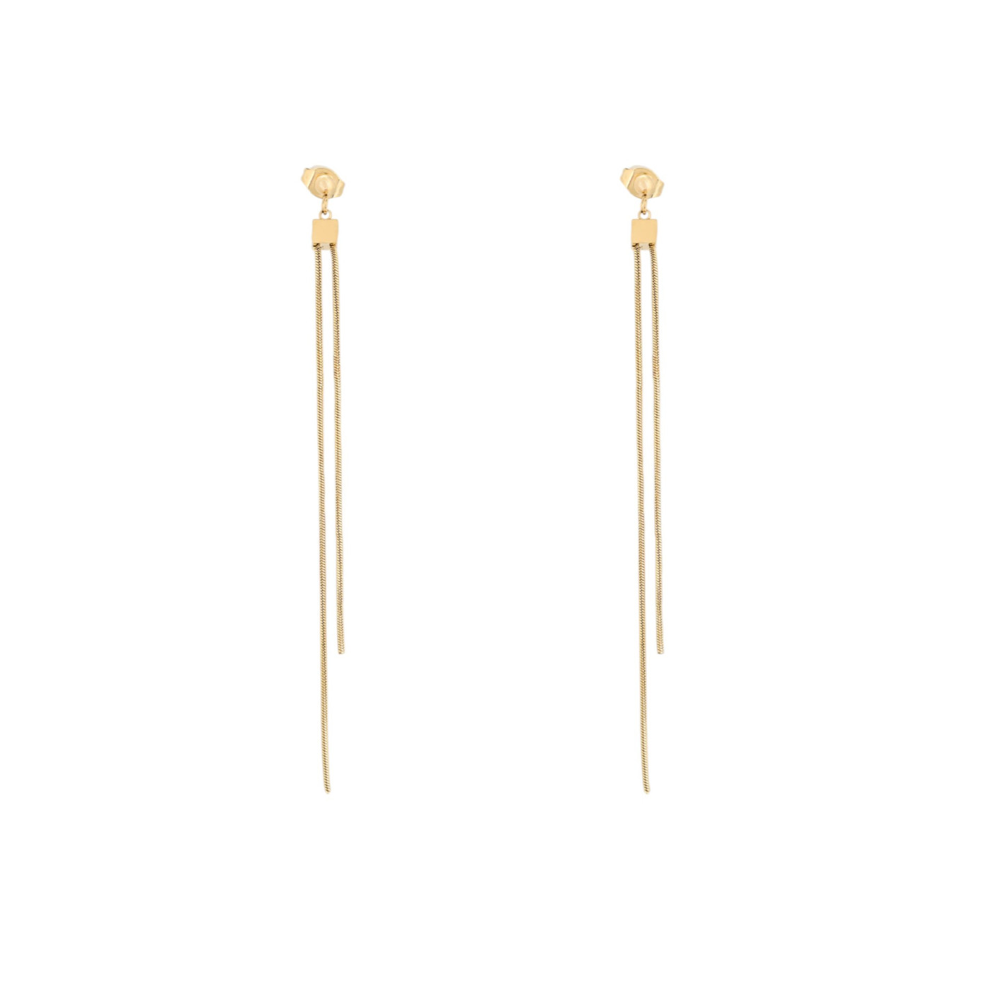 Boucles d\'oreilles en acier long simple GB