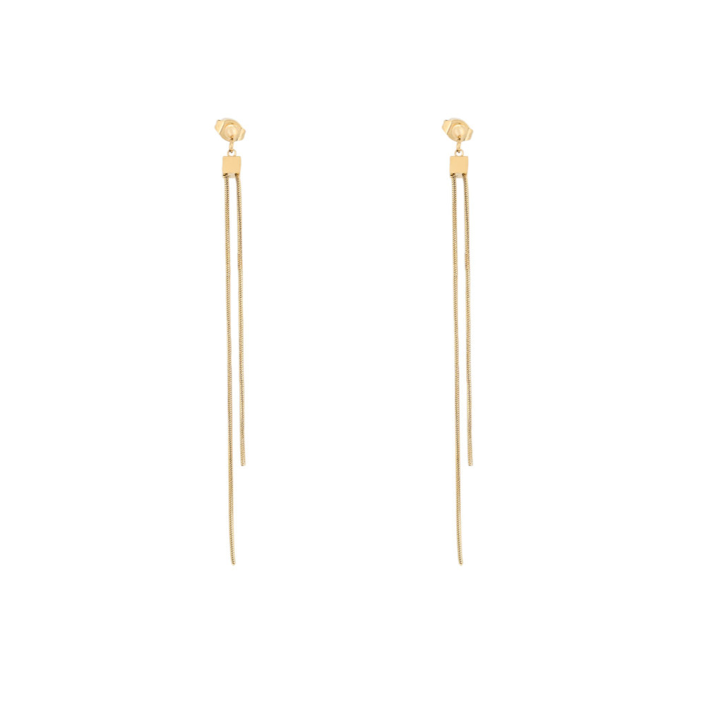Boucles d\'oreilles en acier long simple GB