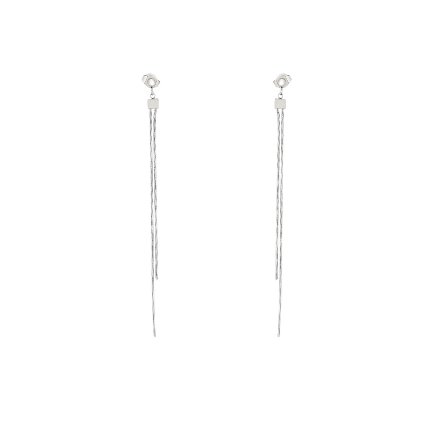 Boucles d\'oreilles en acier long simple GB