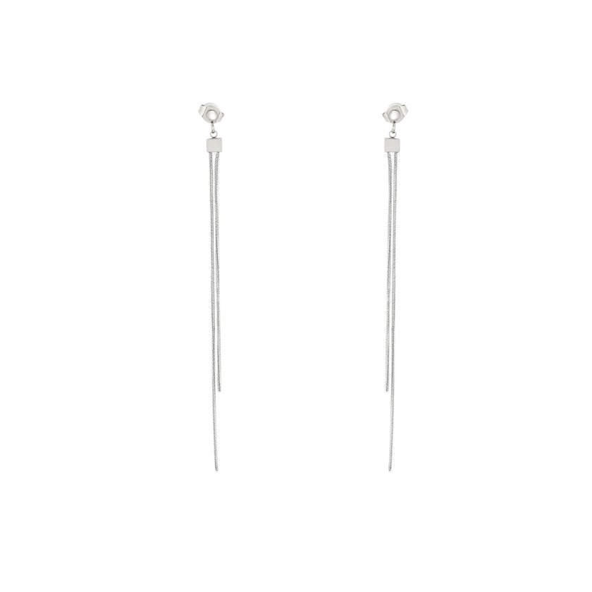 Boucles d'oreilles en acier long simple GB