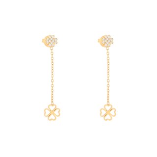 Steel earrings pending with clovers GB