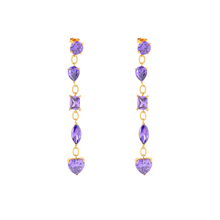 Prestige long lilac earrings