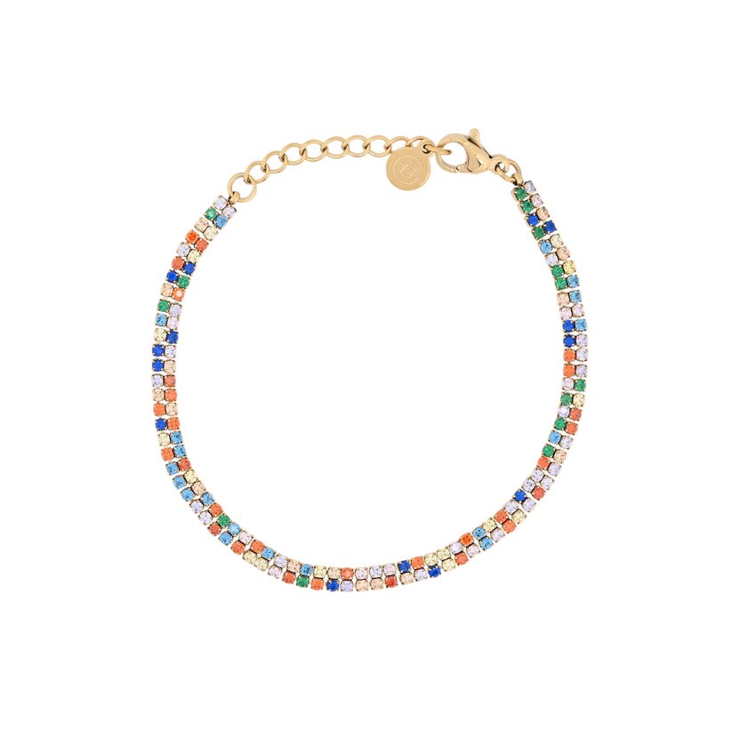 Bracciale Riviera doppio con zirconi