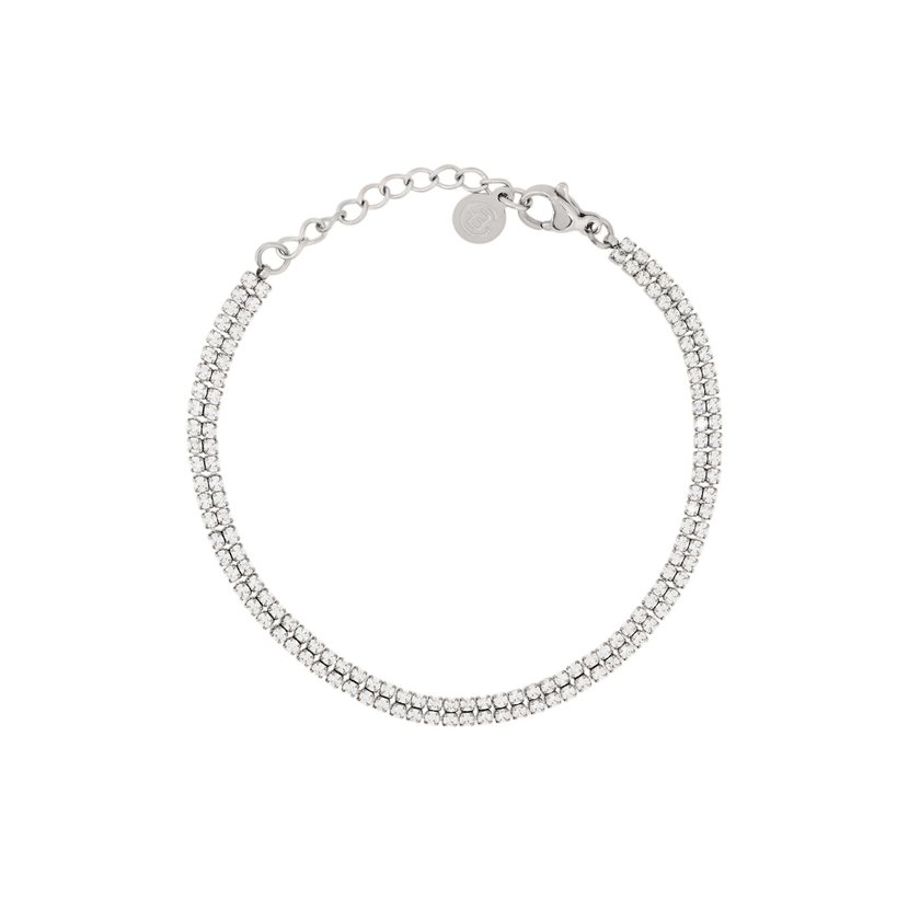 Pulseira Riviera dupla com zircônias