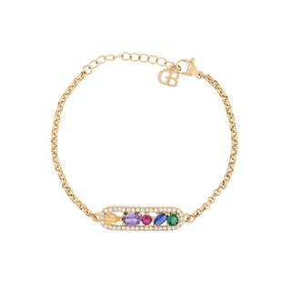 Bracelet en acier zircones coloré GB