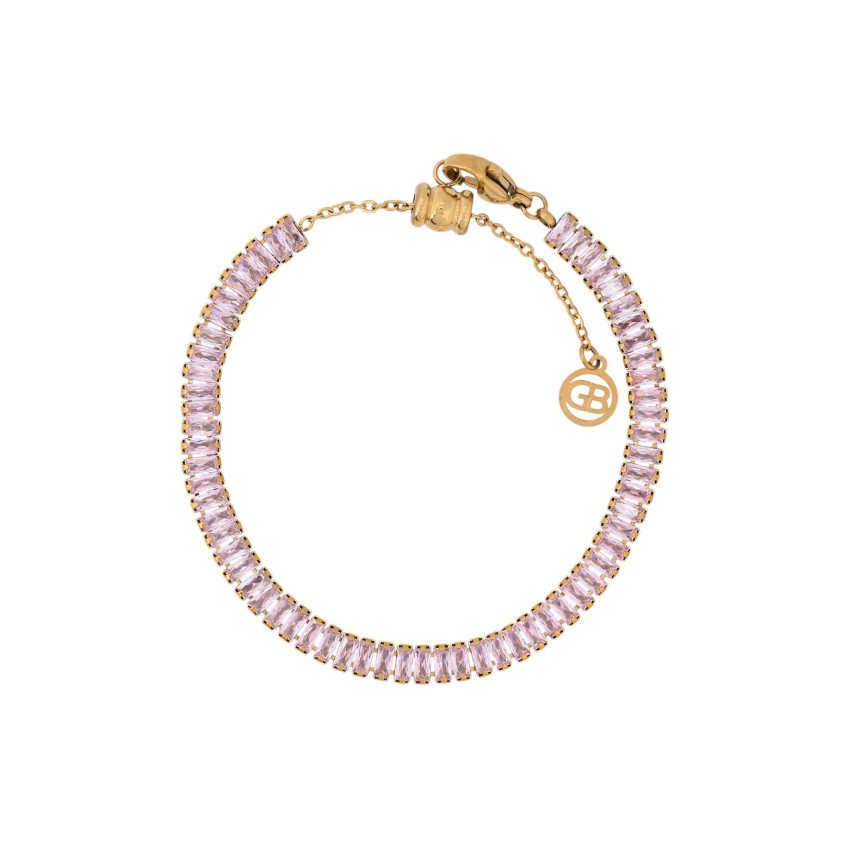 Pulseira em aço riviera retângular GB