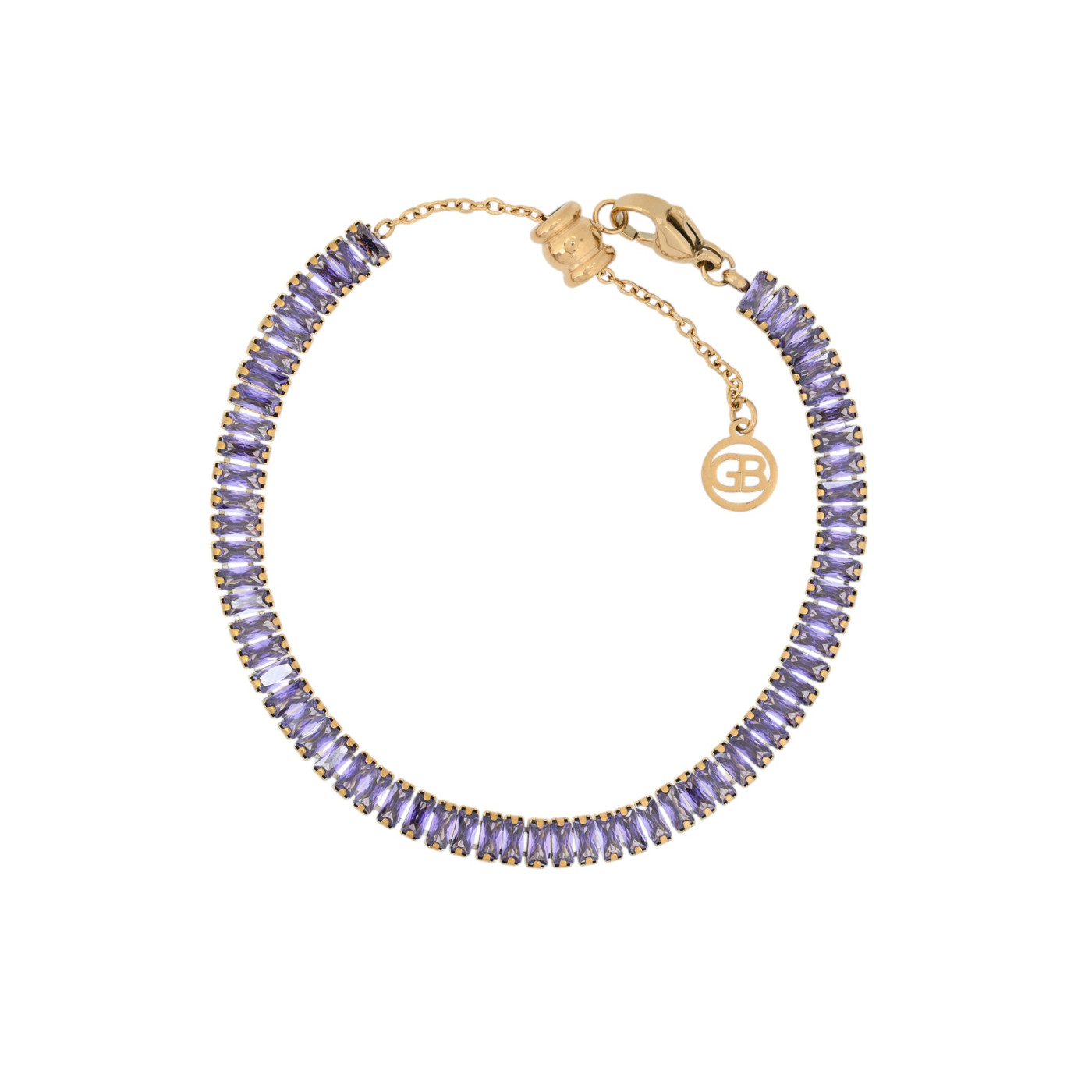 Pulseira em aço riviera retângular GB