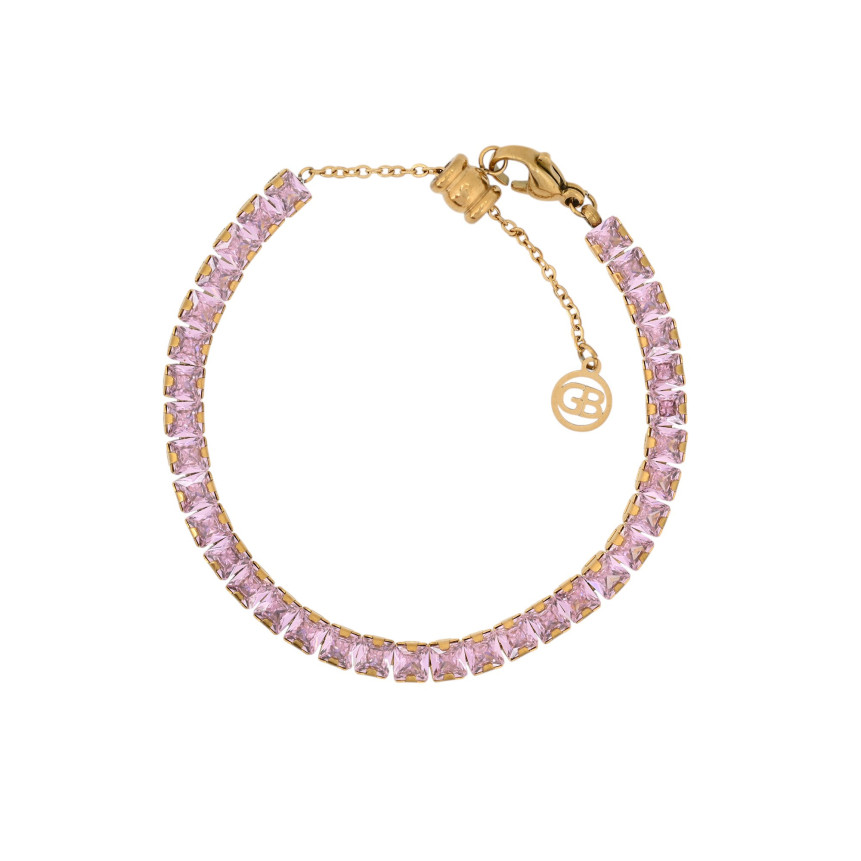 Pulseira em aço riviera quadrada GB
