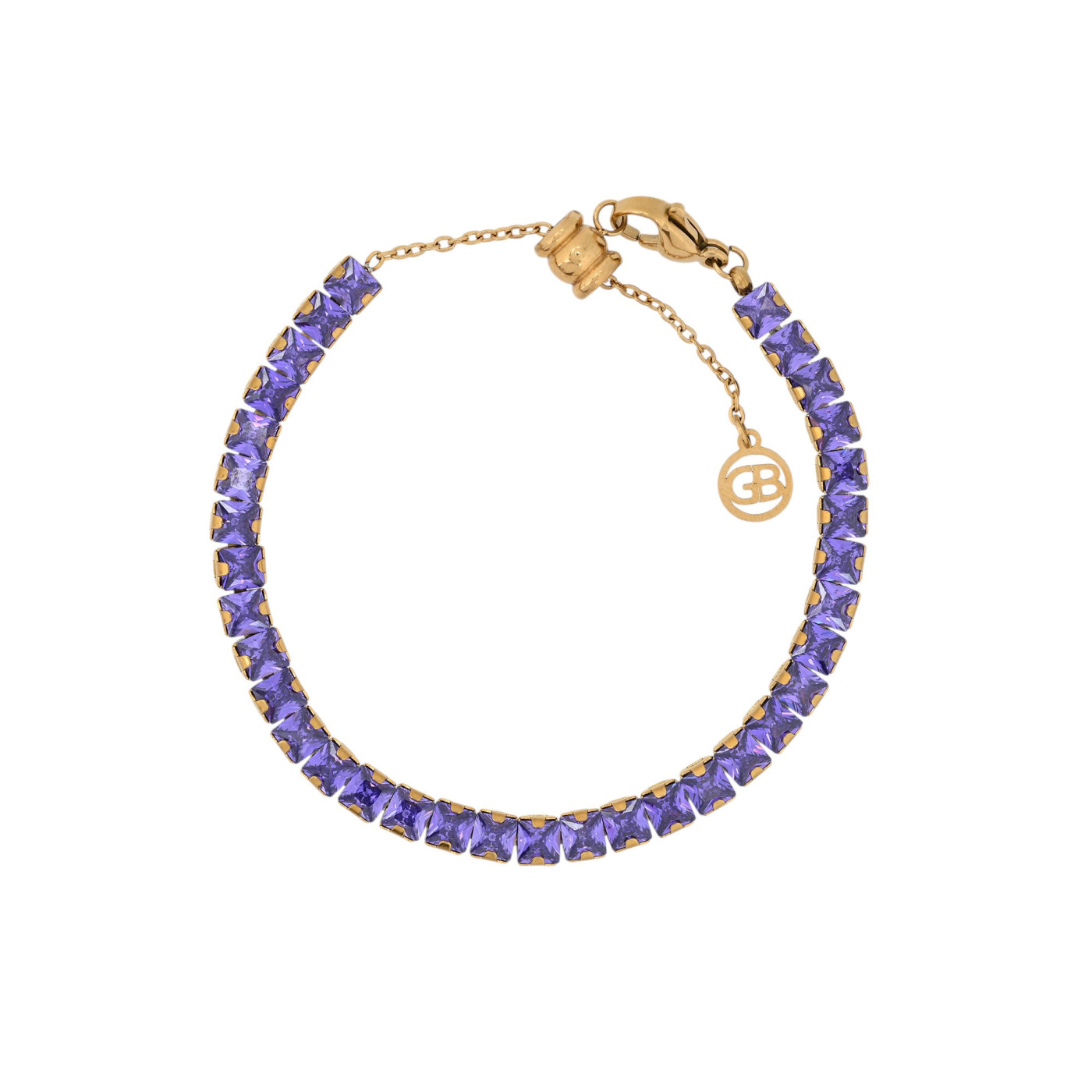 Pulseira em aço riviera quadrada GB