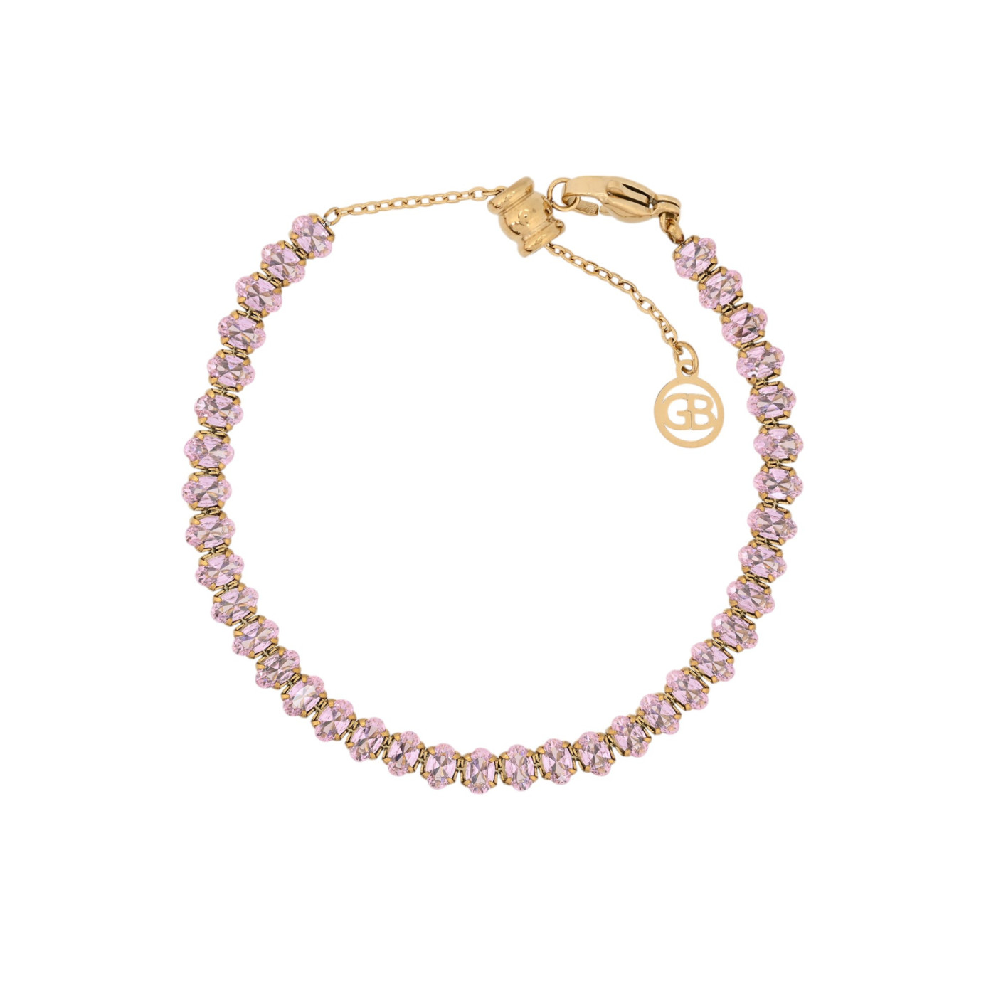 Pulseira em aço riviera oval GB